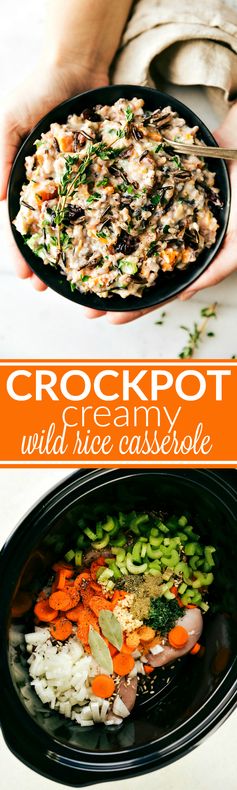 Crockpot Cheesy Chicken and Wild Rice Casserole