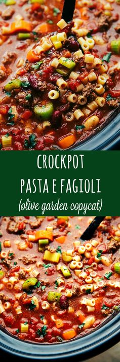 Crockpot Pasta E Fagioli (Olive Garden Copycat