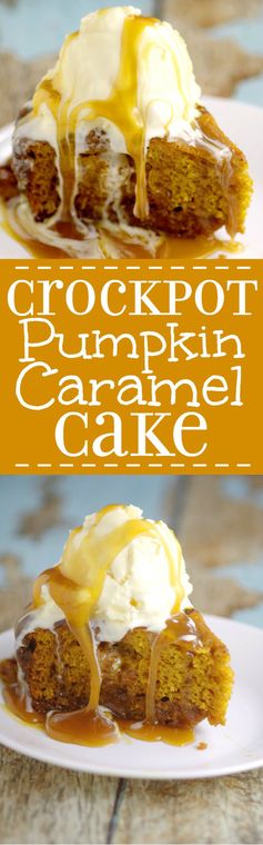 Crockpot Pumpkin Caramel Cake