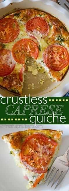 Crustless Caprese Quiche