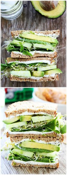 Cucumber and Avocado Sandwich