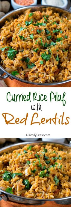 Curried Rice Pilaf With Red Lentils