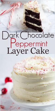 Dark Chocoalte Peppermint Layer Cake