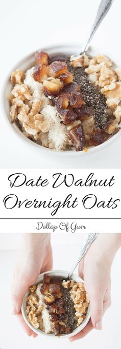 Date Walnut Overnight Oats