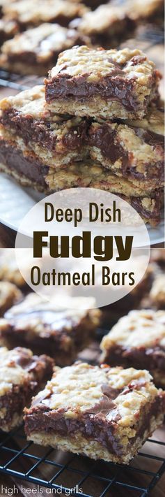 Deep Dish Fudgy Oatmeal Bars