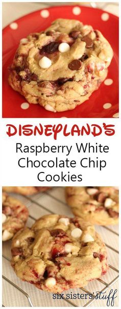 Disneyland's Raspberry White Chocolate Chip Cookies