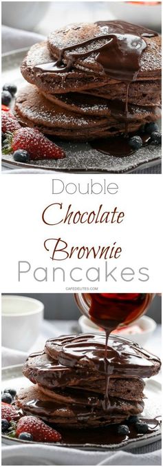 Double Chocolate Brownie Pancakes