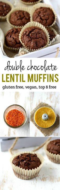 Double Chocolate Lentil Muffins