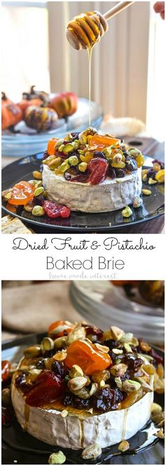 Dried Fruit and Pistachio Baked Brie