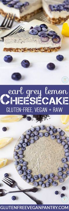 Earl Grey Lemon Cheesecake - Vegan, Gluten-free + Raw