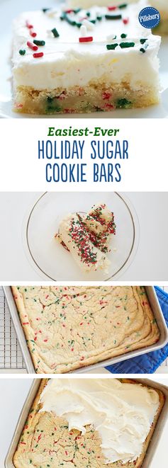 Easiest-Ever Holiday Sugar Cookie Bars