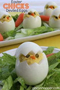 Easter Chicks Deviled Eggs