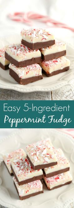 Easy 5-Ingredient Peppermint Fudge