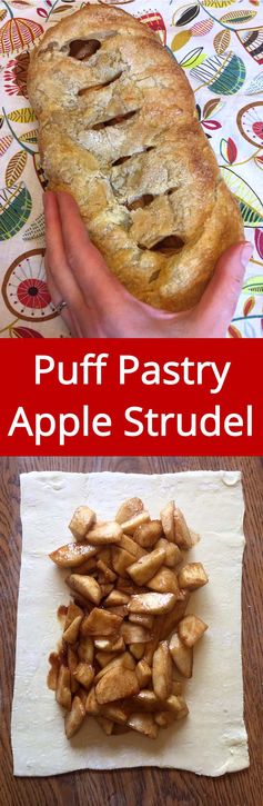 Easy Apple Strudel Made With Puff Pastry Dough