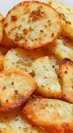 Easy Baked Garlic Potato Slices