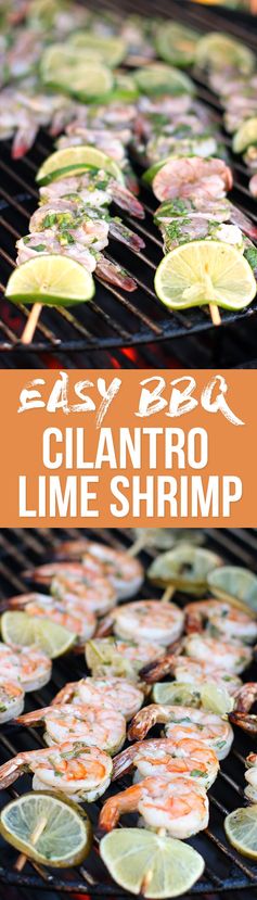 Easy BBQ Cilantro Lime Shrimp