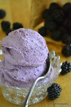 Easy Blackberry Ice Cream (food processor recipe—no ice cream machine needed!