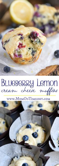 Easy Blueberry Lemon Cream Cheese Muffins