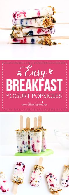 Easy Breakfast Yogurt Popsicles