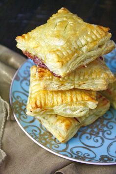 Easy Brie and Cherry Puff Pastry Squares