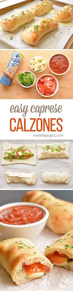 Easy Caprese Calzones