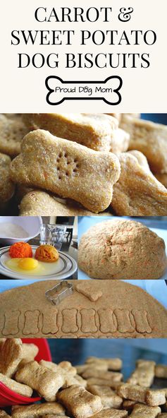 Easy Carrot and Sweet Potato Dog Biscuits