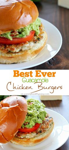 Easy Chicken Burgers with Guacamole