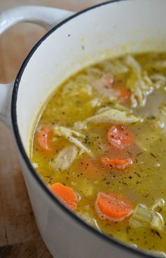 Easy Chicken Soup Recipe with Lemon and Pepper