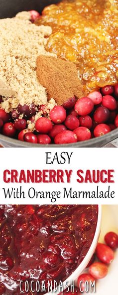 Easy Cranberry Sauce with Orange Marmalade