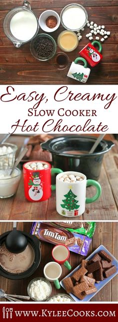 Easy Creamy Slow Cooker Hot Chocolate