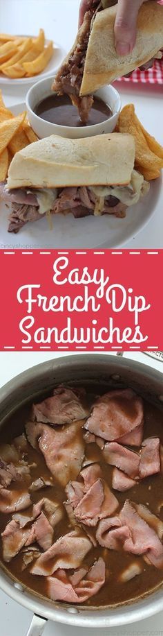 Easy French Dip Sandwiches