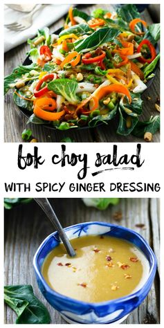 Easy, Fresh Bok Choy Salad Recipe with Asian Ginger Salad Dressing