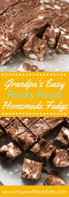 Easy Homemade Rocky Road Fudge