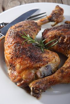 Easy Oven Fried Chicken Leg Quarters