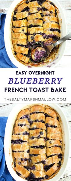 Easy Overnight Blueberry French Toast