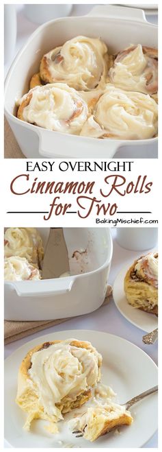 Easy Overnight Cinnamon Rolls for Two