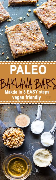 EASY Paleo “Baklava” Bars (Vegan Friendly