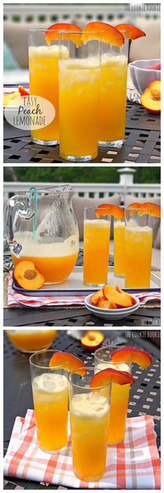 Easy Peach Lemonade (Adult and Child versions!