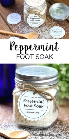 Easy Peppermint Foot Soak DIY