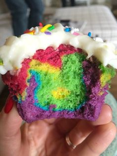 Easy Rainbow Cupcakes