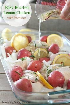 Easy Roasted Lemon Chicken with Potatoes and Rosemary