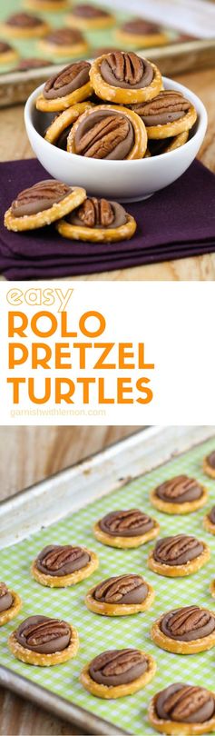 Easy Rolo Pretzel Turtles