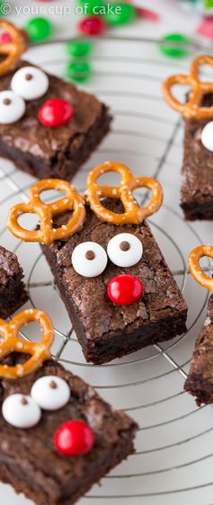 Easy Rudolph Brownies