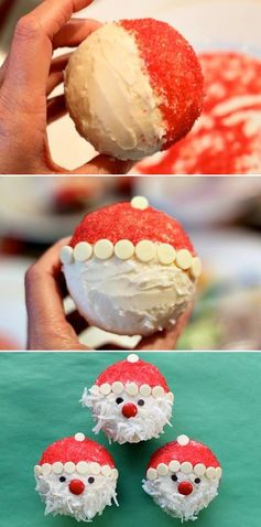 Easy Santa Claus Cupcakes