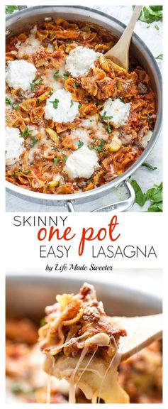 Easy Skinny Skillet Lasagna