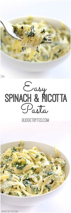 Easy Spinach Ricotta Pasta