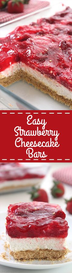 Easy Strawberry Cheesecake Bars