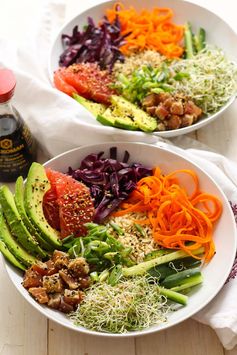 Easy Tuna Steak Poke Bowls