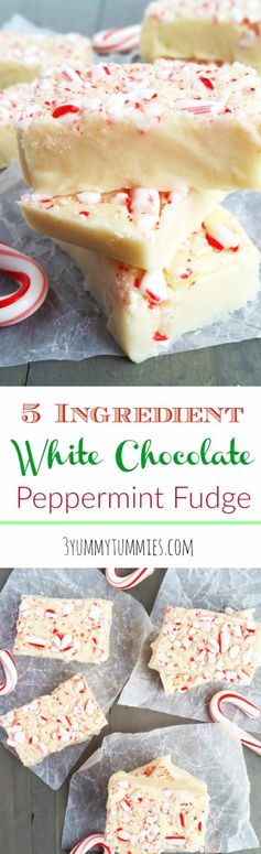 Easy White Chocolate Peppermint Fudge