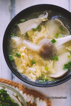 Egg Flower Soup with Oyster Mushroom